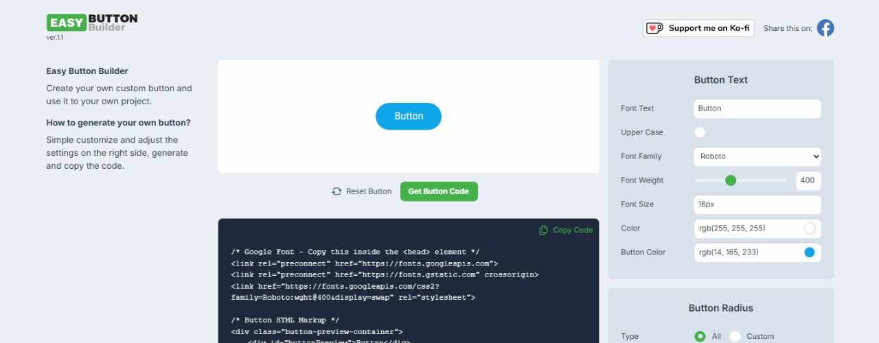 Easy Button Builder Overview