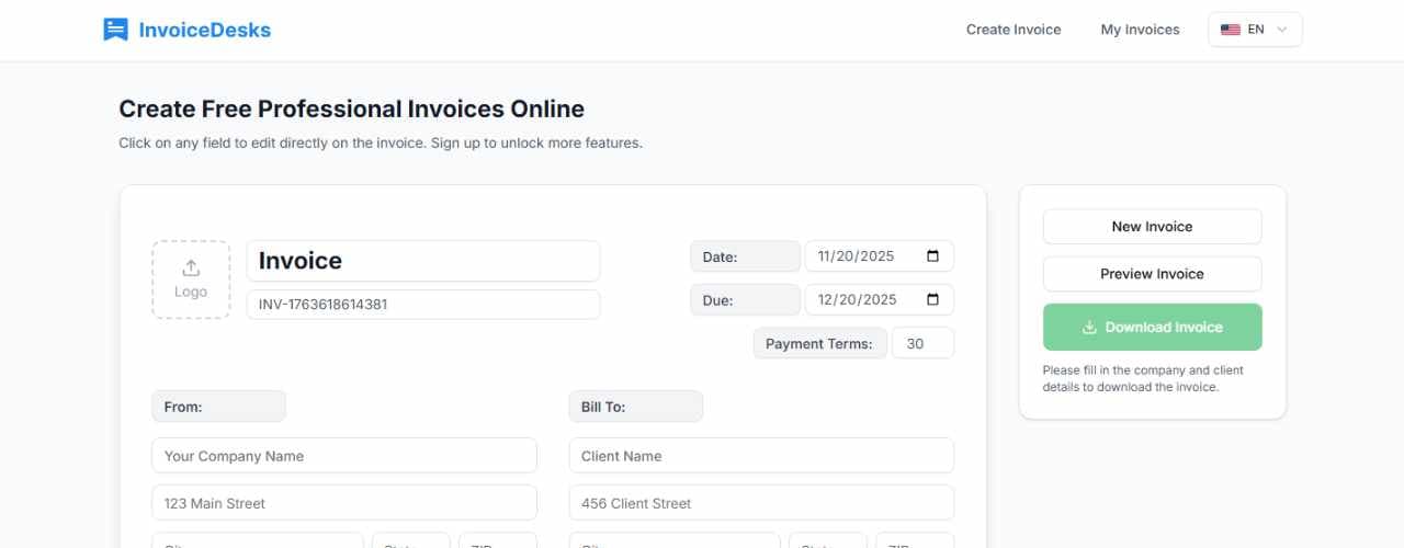 Invoice Desk Overview