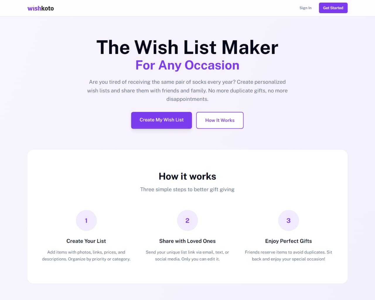 Wishkoto Screen 1